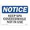 Signmission OSHA Notice, 5" Height, Keep Spa Covered While Not In Use Sign, 7" X 5", Landscape OS-NS-D-57-L-13861 - alternate 1